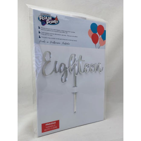 Eighteen Script Silver Mirror
