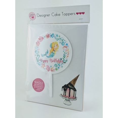 Printed Mermaid Happy Birthday