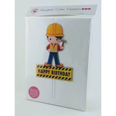 Printed Construction Happy Birthday
