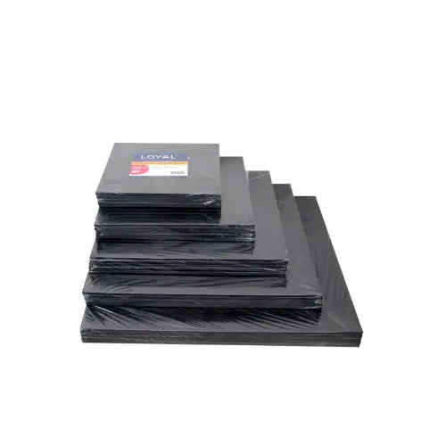 12" Black Square Masonite Board 5mm (Single)