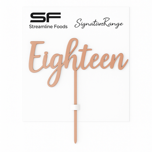 Eighteen Script Rose Gold