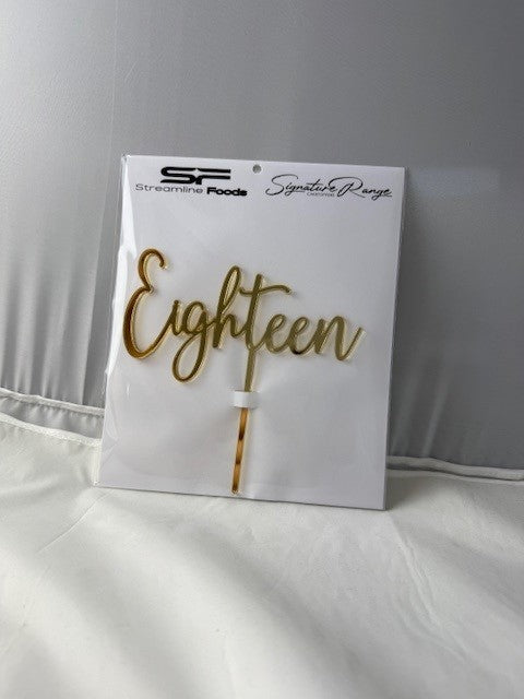 Eighteen Script Gold