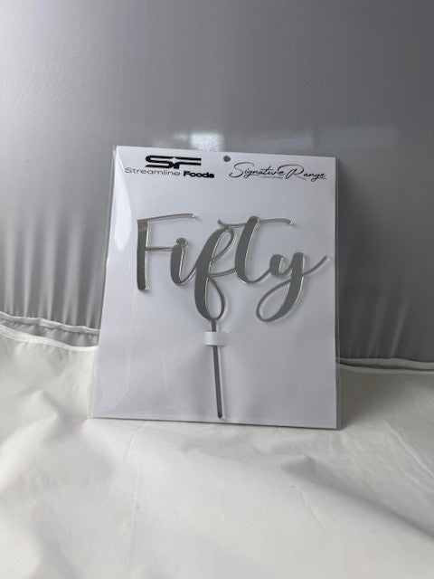 Fifty Script Silver