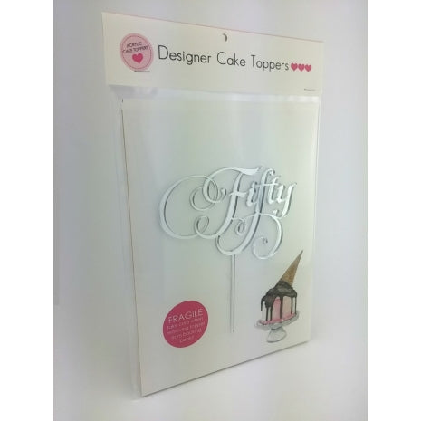 Fifty Script Silver Mirror