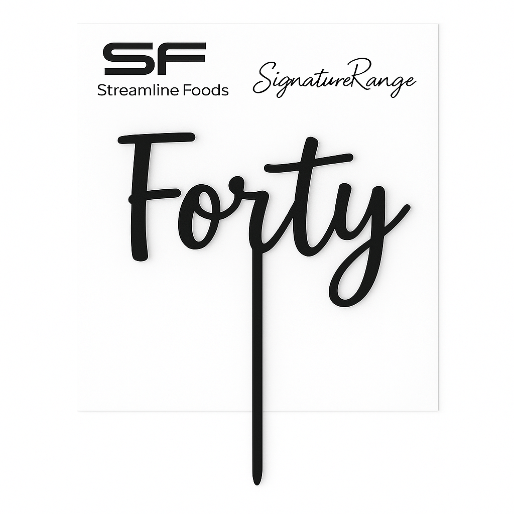Forty Script Black – Streamline Foods