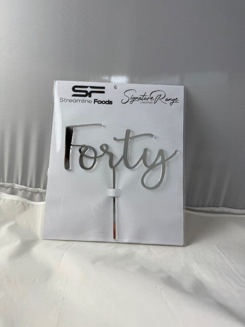 Forty Script Silver