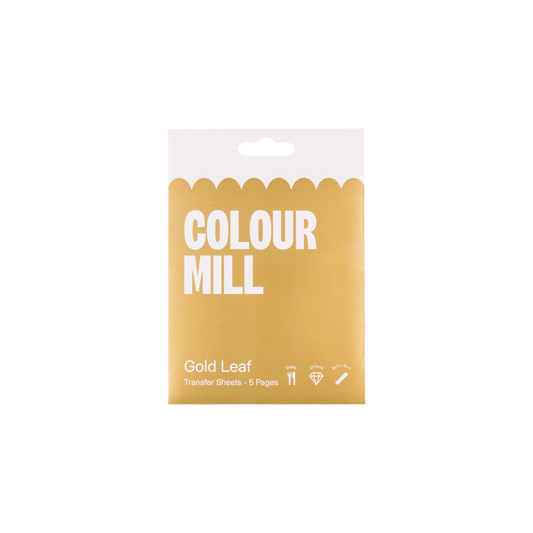 Edible Gold Leaf 23k - 'Colour Mill' (Pack of 25 Sheets)