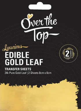 Edible Gold Leaf 24k - 'Over The Top' (Pack of 2 Sheets)