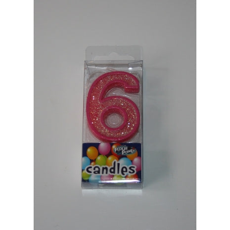 #6 Mini Number Candle - Pink (12pcs)