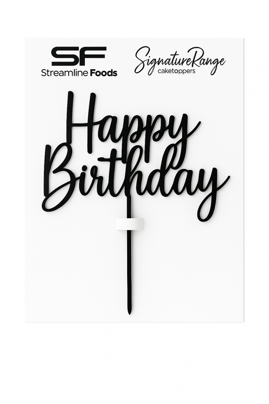 Happy Birthday Script Black