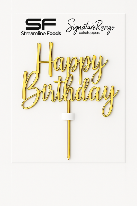 Happy Birthday Script Gold