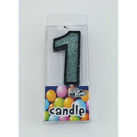 #1 Mini Number Candle - Black (12pcs)