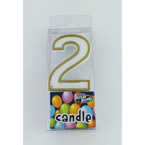 #2 Mini Number Candle - Gold (12pcs)