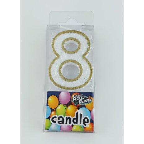 #8 Mini Number Candle - Gold (12pcs)