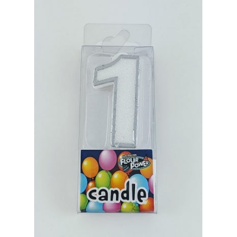 #1 Mini Number Candle - Silver (12pcs)