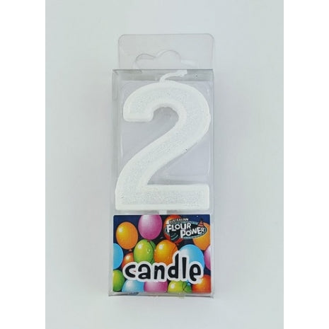 #2 Mini Number Candle - White (12pcs)
