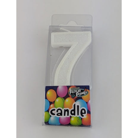 #7 Mini Number Candle - White (12pcs)