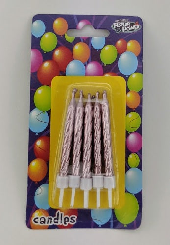 Small Spiral Candle - Rose Gold (Box of 12 Packets)