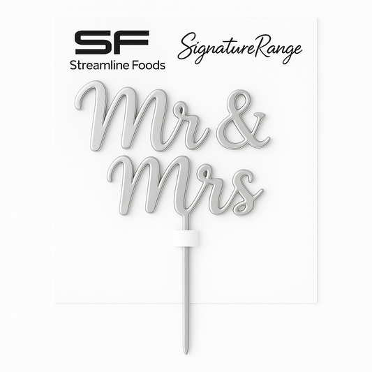 Mr & Mrs Script Silver