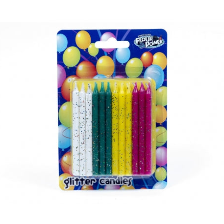 Glitter Candle - Multi (Box of 12 Packets)