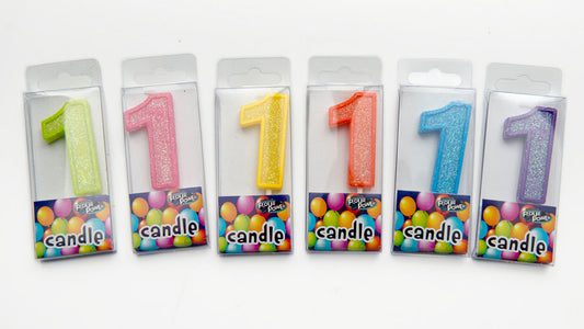 #1 Mini Number Candle - Assorted Colours (12pcs)