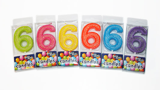 #6 Mini Number Candle - Assorted Colours (12pcs)