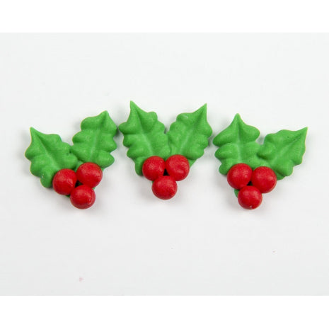 Mini Holly 240pc - Sugar Dec