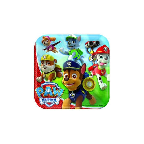 Paw Patrol Plates (8)-single Pkt