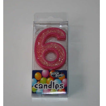 #6 Mini Number Candle - Pink (12pcs)