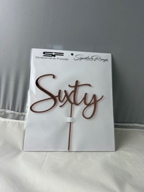 Sixty Script Rose Gold