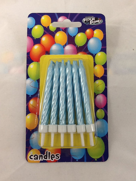 Small Spiral Candle - Pearl Blue (Single Packet)