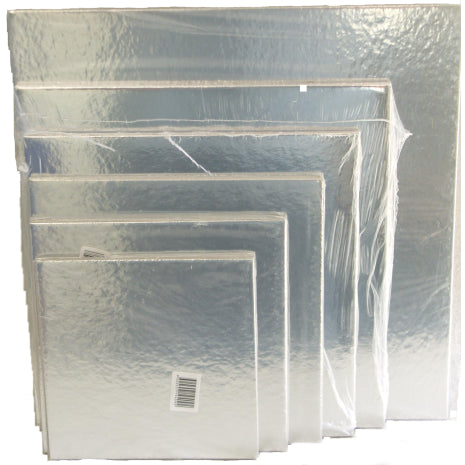 6" D/STD Silver Square Cardboards (Pack of 25)