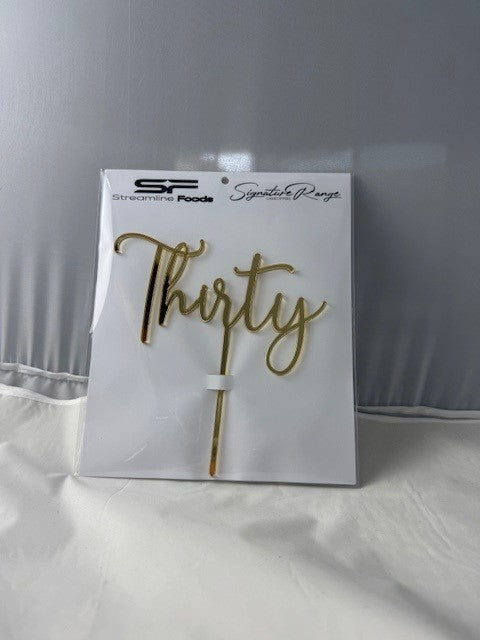 Thirty Script Gold