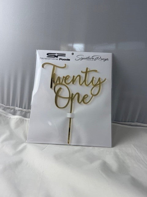 Twenty-One Script Gold