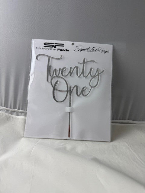 Twenty-One Script Silver