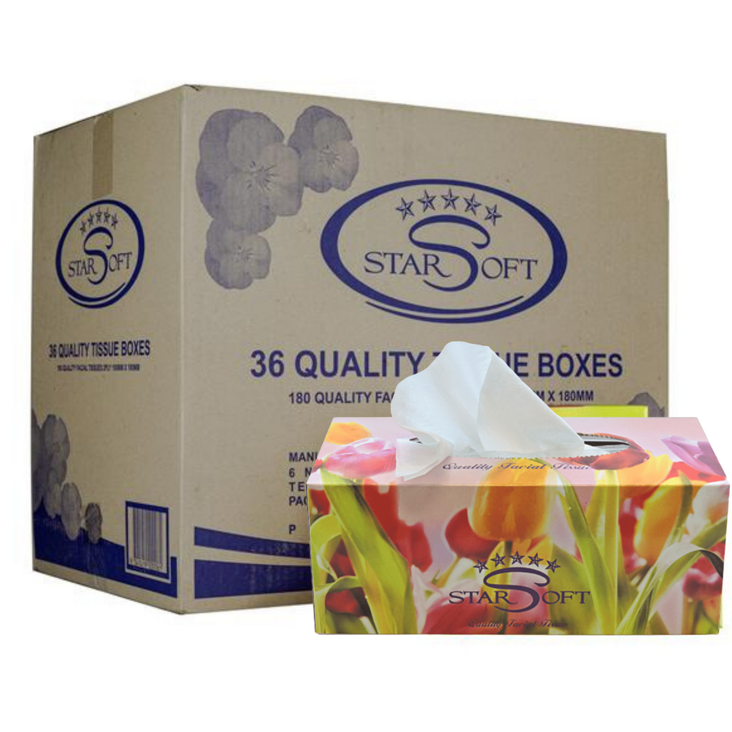 Facial Tissues 2ply 36 boxes/carton