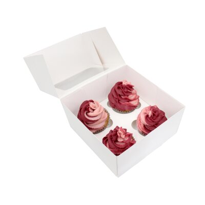 4 STD Cupcake Box + Insert (3' High - Most Commonly Sold in 4' High) (Single)