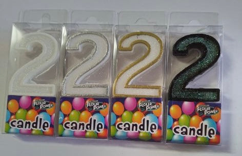 #2 Mini Number Candle - Metallic Range (4C/4 Colour) (12pcs)