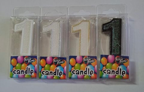 #1 Mini Number Candle - Metallic Range (4C/4 Colour) (12pcs)