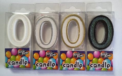 #0 Mini Number Candle - Metallic Range (4C/4 Colour) (12pcs)