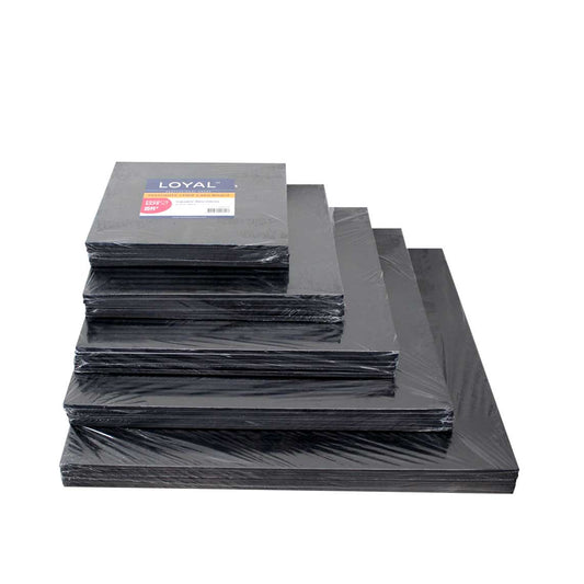 6" Black Square Masonite Board 5mm (Single)