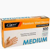 Vinyl Gloves Medium Powder Free