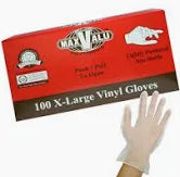 Vinyl Gloves Extra Large Lightly Powdered